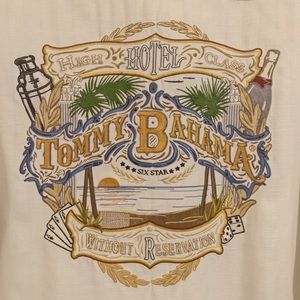 Rare Embroidered Tommy Bahama 100% silk shirt
